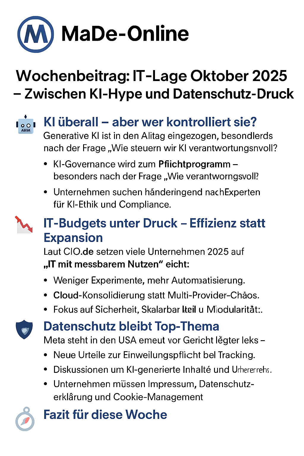 Wochenbeitrag KW42: IT-Lage Oktober 2025