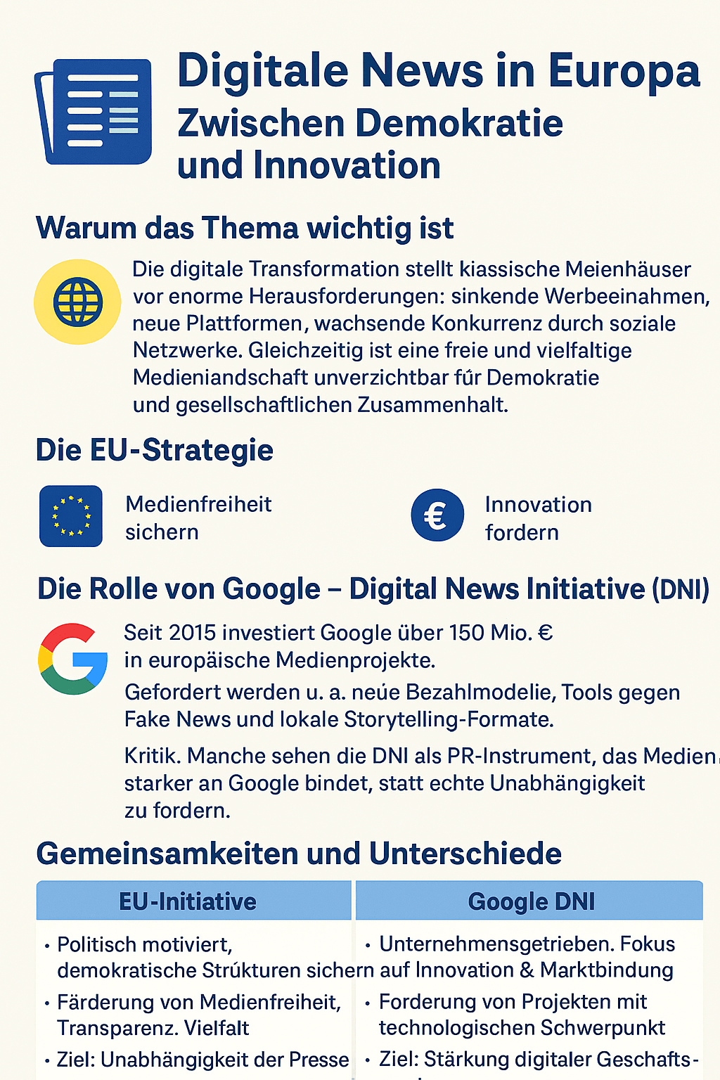 Digitale News in Europa – Zwischen Demokratie und Innovation