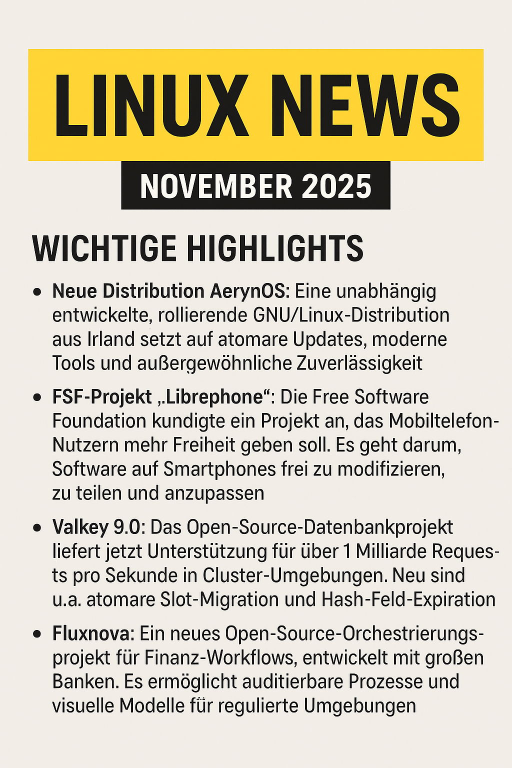 Neues aus der Linux-Welt – November 2025