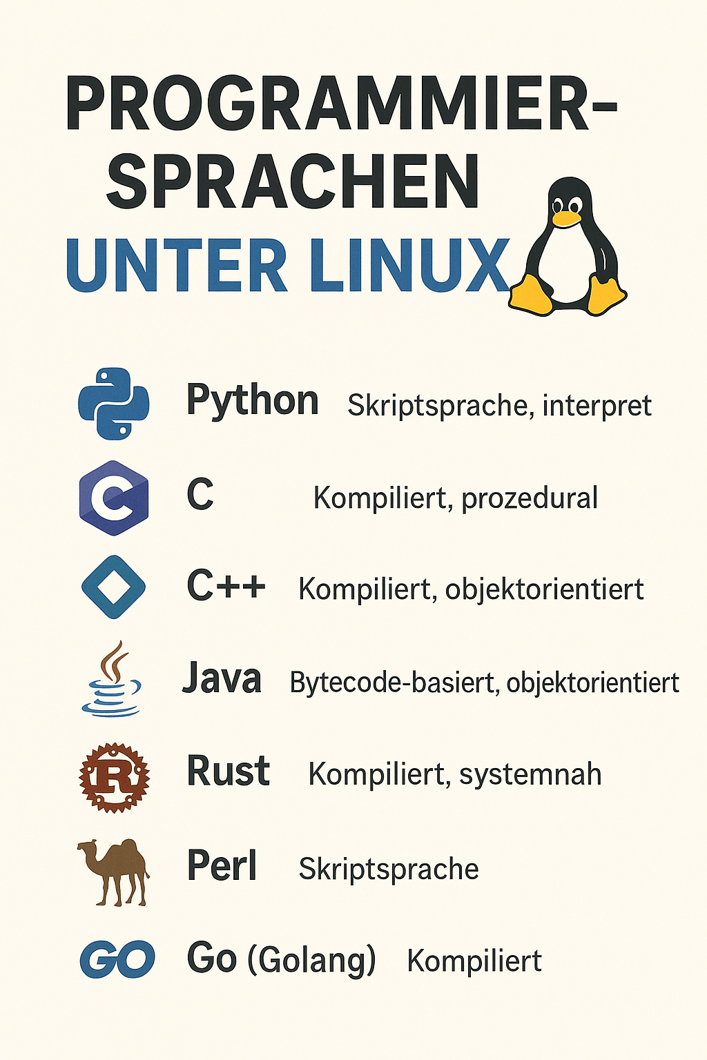 C, Python & Co.: Welche Sprachen unter Linux dominieren