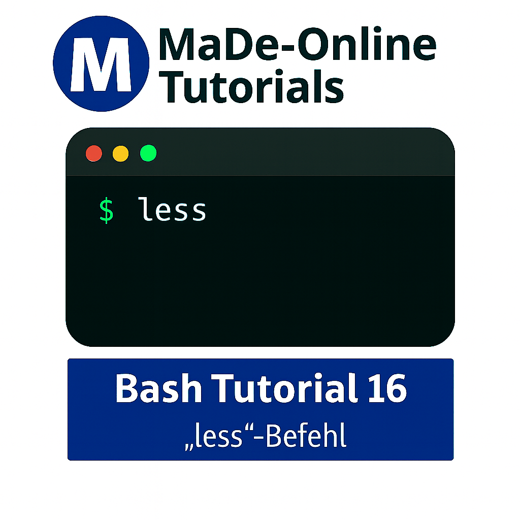 Bash Tutorial 16-“less”-Befehl