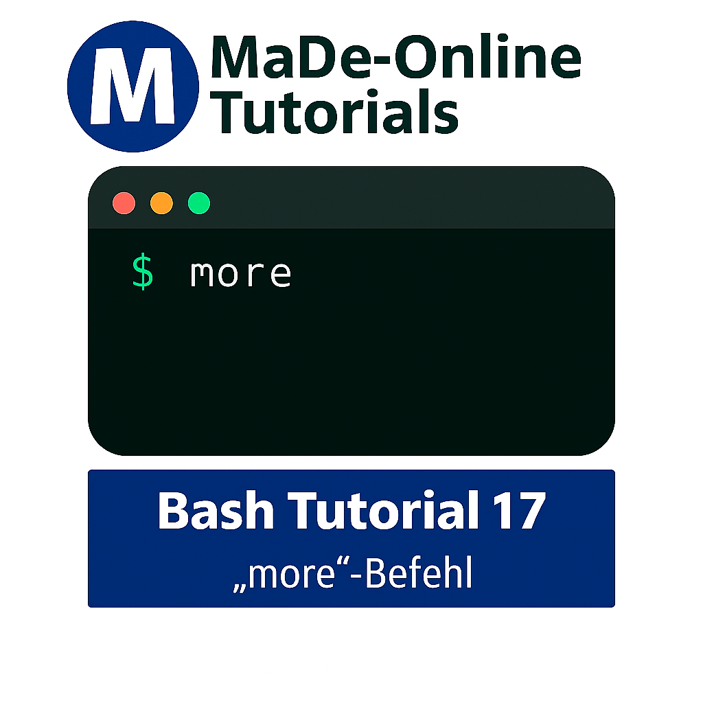 Bash Tutorial 17 – “more”-Befehl