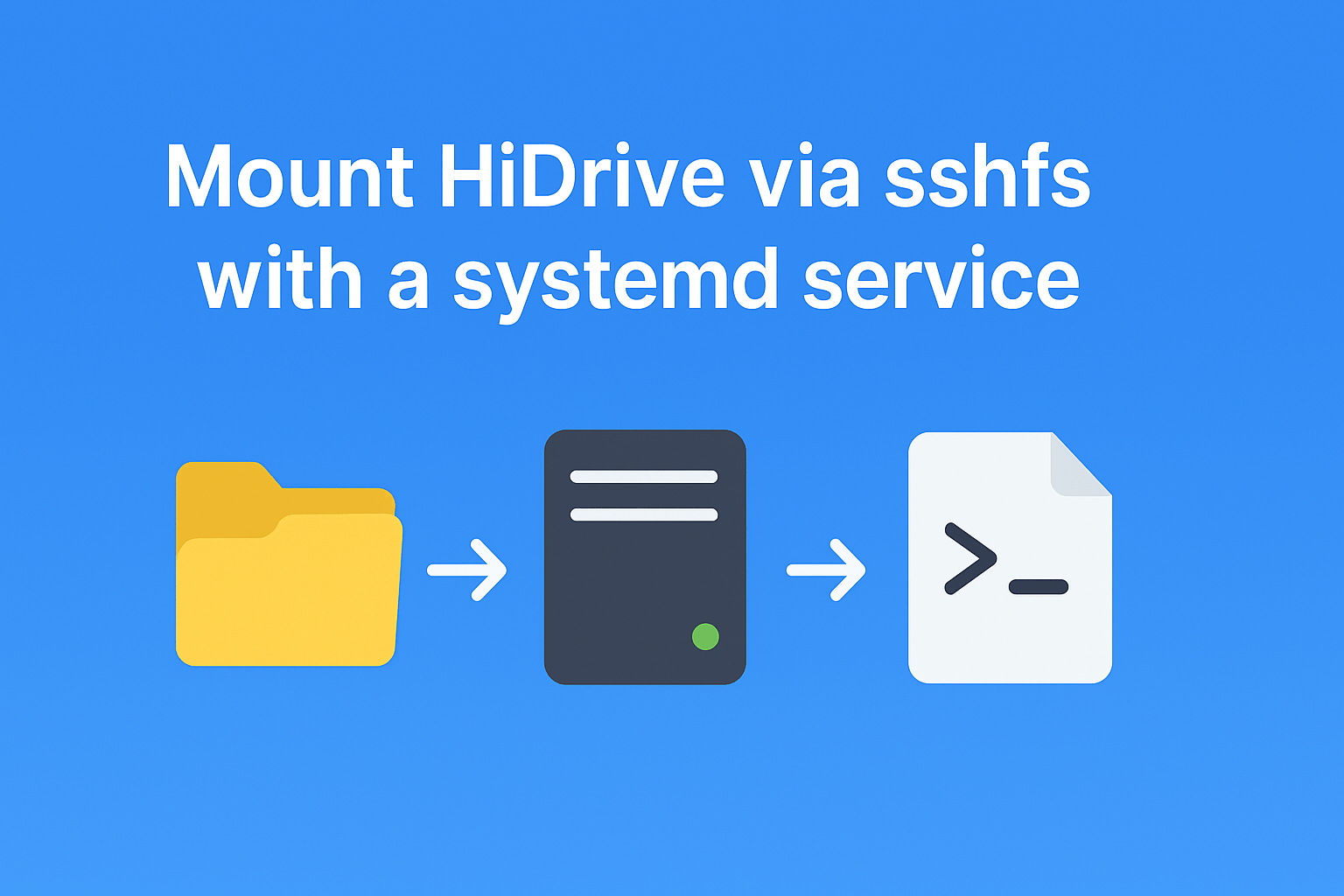 Linux Tutorial: HiDrive per sshfs mit systemd einbinden