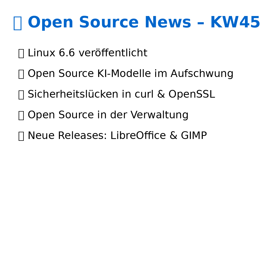 Open Source News – KW 45