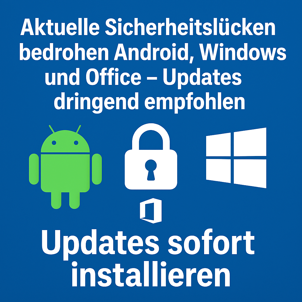 Aktuelle Sicherheitslücken bedrohen Android, Windows und Office – Updates dringend empfohlen